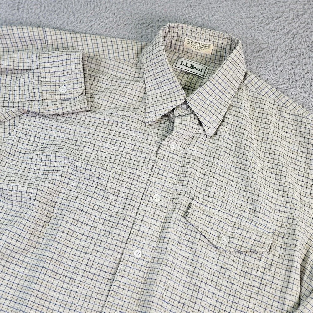 L.L. Bean | Shirts | Vintage Llbean Shirt Mens Large Beige Check Long Sleeve Button Down Usa | Poshmark L.L. Bean | Shirts | Vintage Llbean Shirt Mens Large Beige Check Long Sleeve Button Down Usa | Poshmark